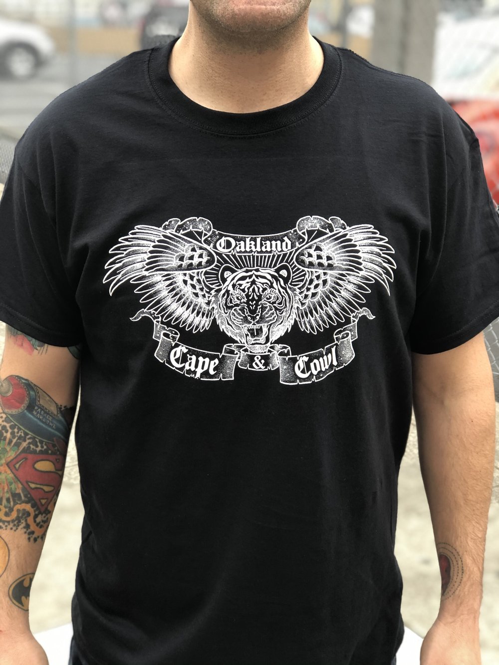 Cape Cowl Flying Tiger Shirt By Sacred Tattoo Oakland S Oey Cape Cowl Comics