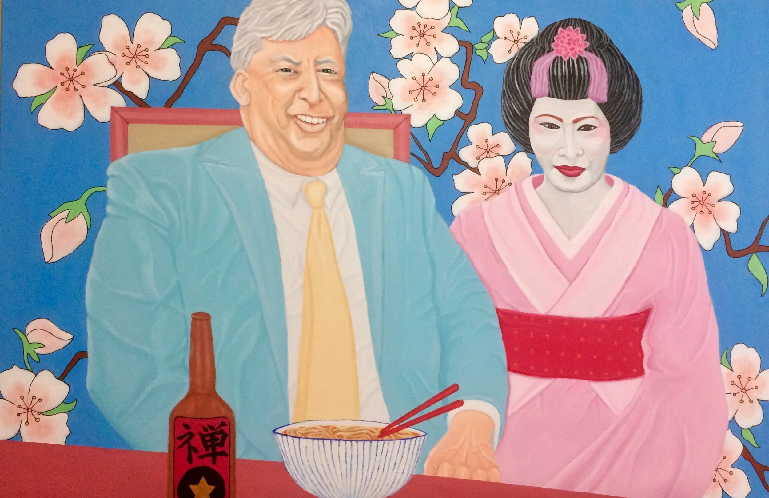 Richard in Yamagata, 24 x 36", acrylic on canvas