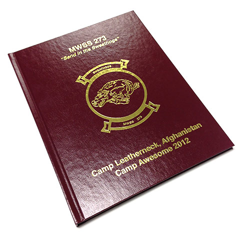 Maroon Leatherette with Gold Foil