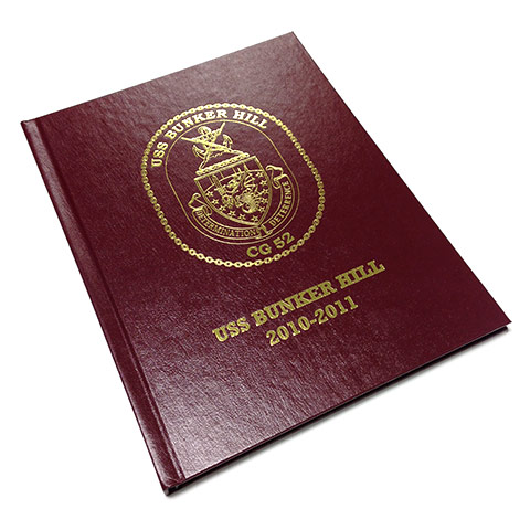 Maroon Leatherette with Gold Foil and Emboss
