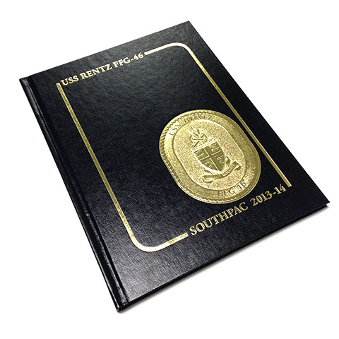 Black Leatherette with Gold Foil and Emboss