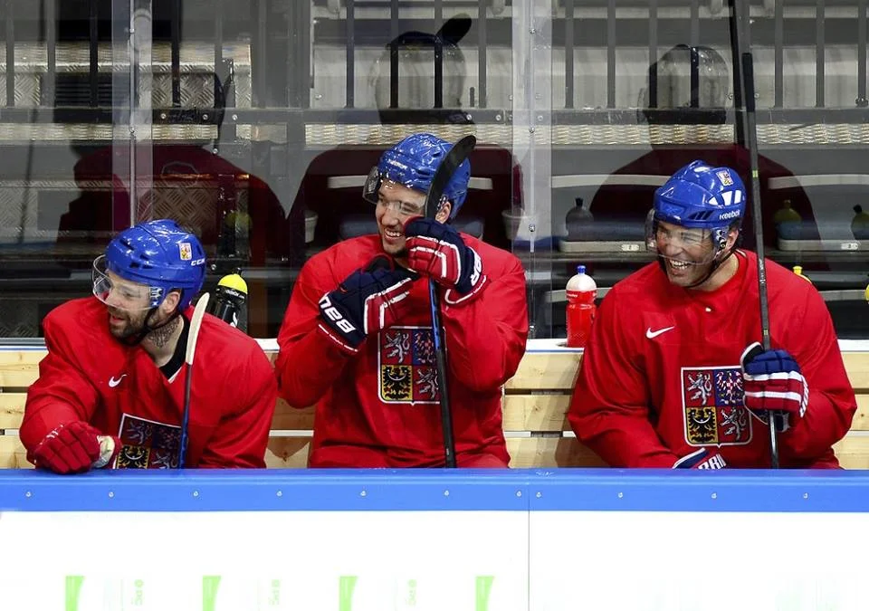 Czech Republic's 2nd line; Jagr on the very right. Source: World Champ's official FB profile .
