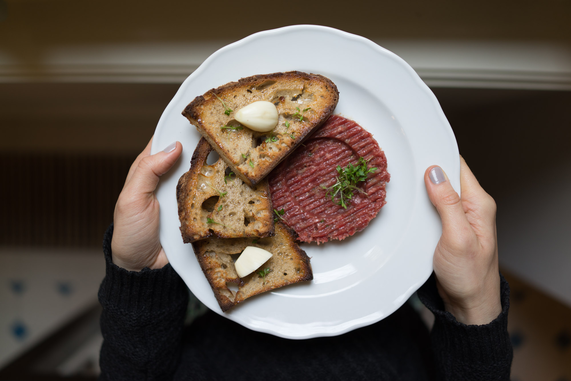 Steak tartare at Kantyna, Prague