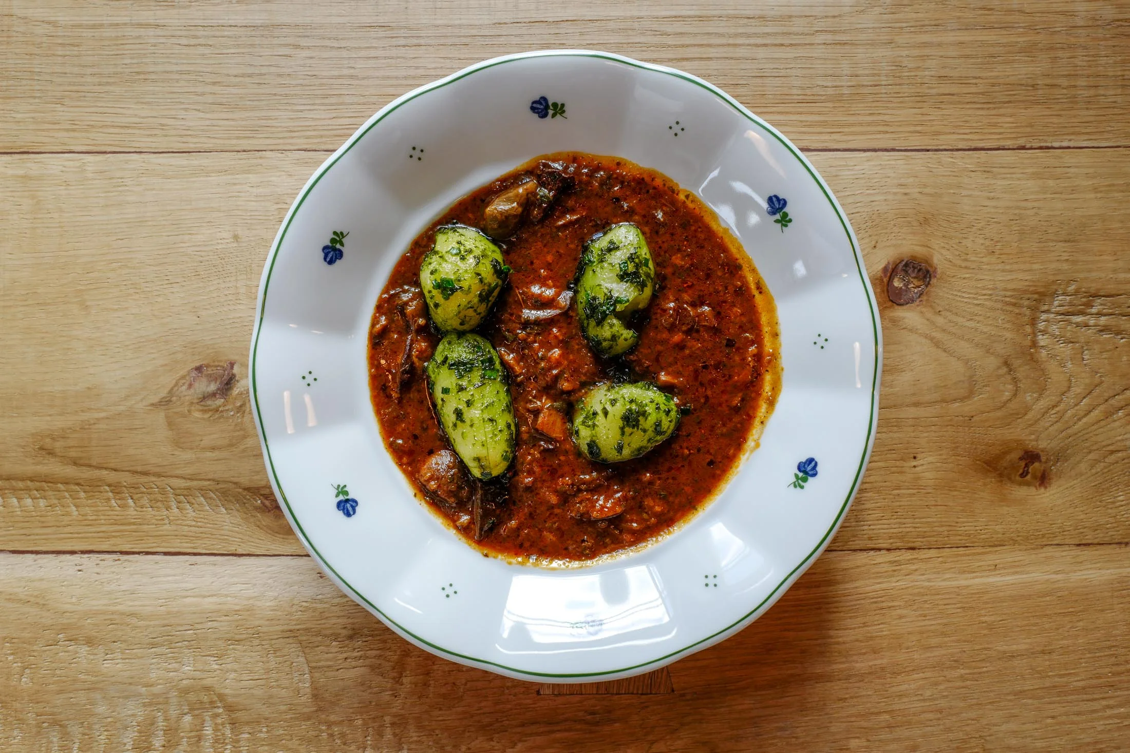Mushroom goulash at U Mateje