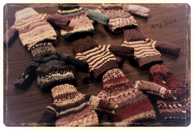Knitting colorful sweaters