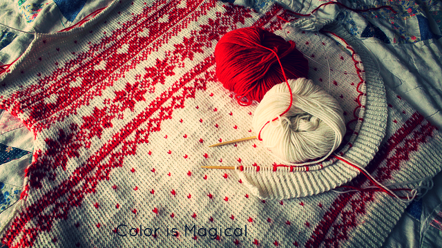 Colorful knitting