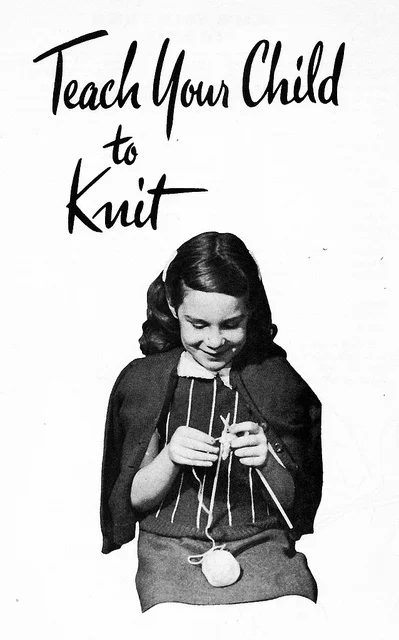Learning to knit book for kids