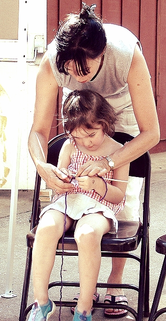 Learning to knit