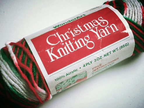 Christmas knitting yarn