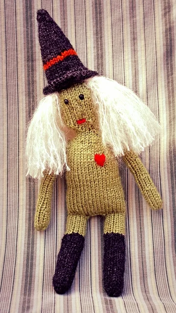 Knitted Halloween witch