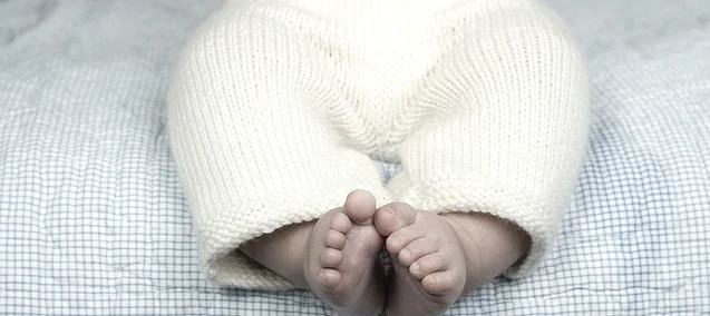 Handknit baby pants