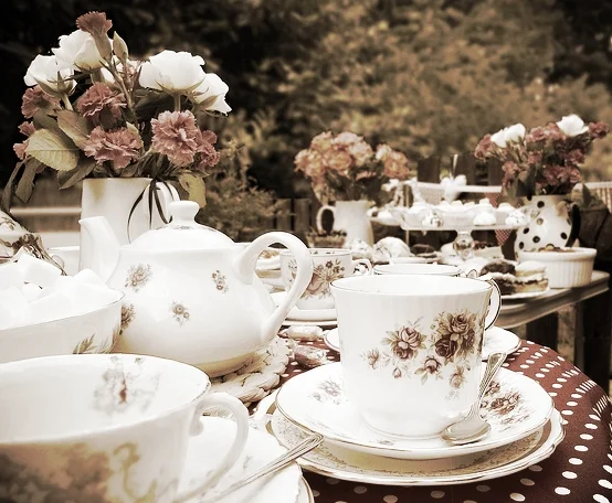Knitting tea gathering