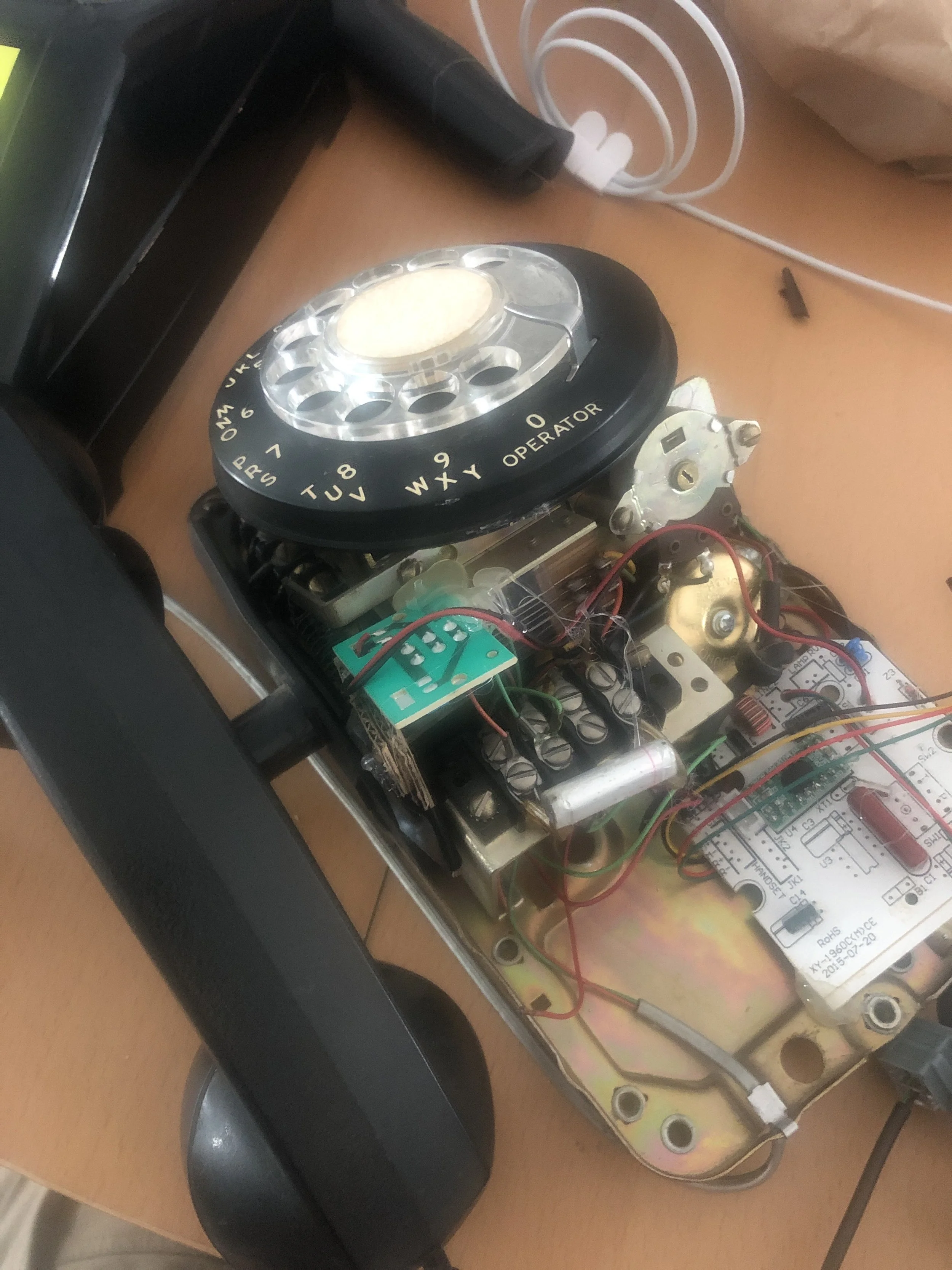  The distinctive phones in the movie were hard to find copies of, and harder still to restore while adding new functionality that still made the 40s phones seem “haunted.” 