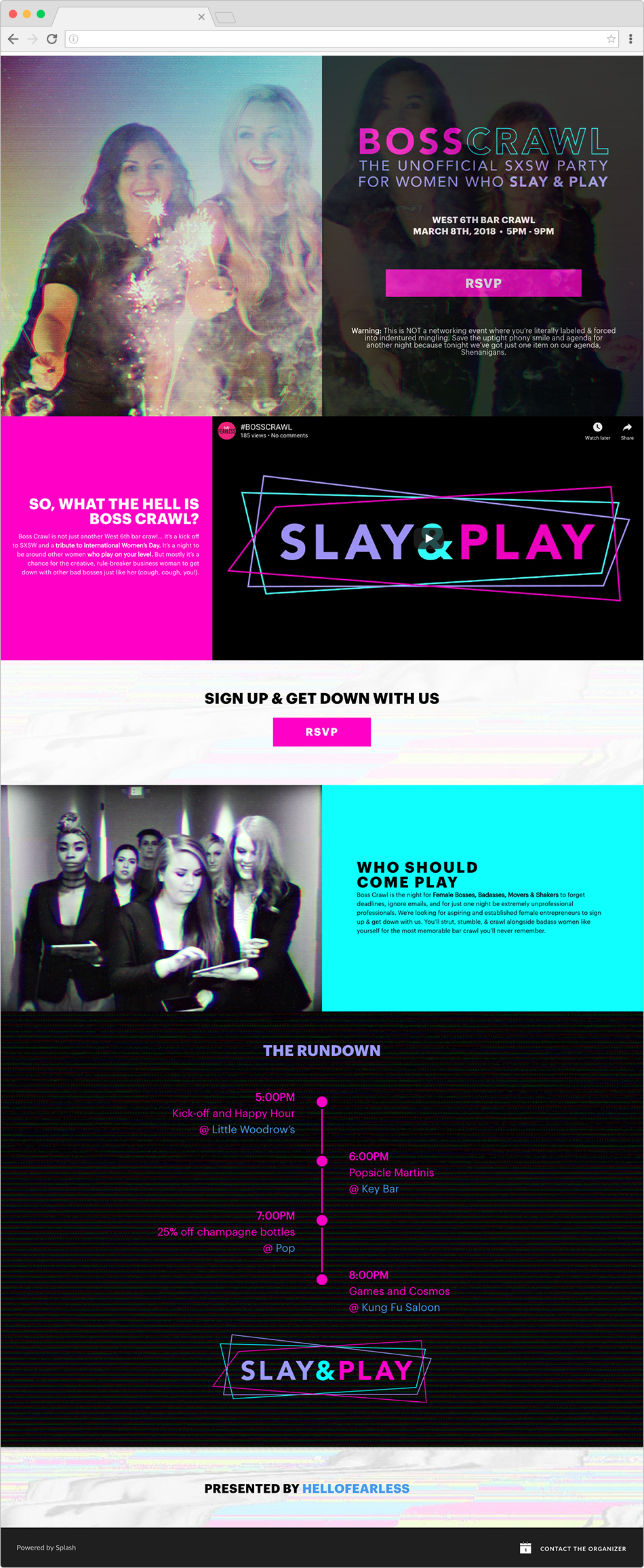 BossCrawl Event Splash Page