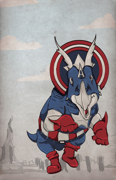 Captain America X Triceratops