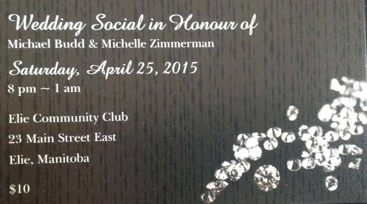 Wedding Social in honor of Michael Budd & Michelle Zimmerman