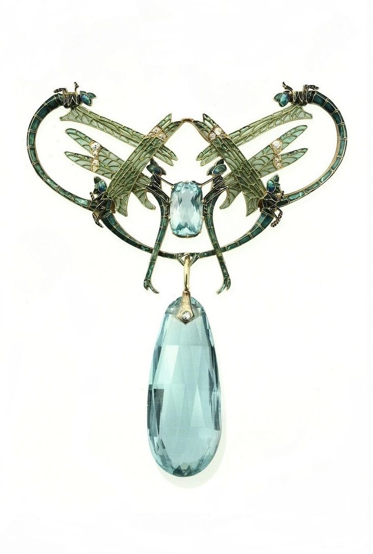 Rene Lalique, Damselfly collar. c. 1902