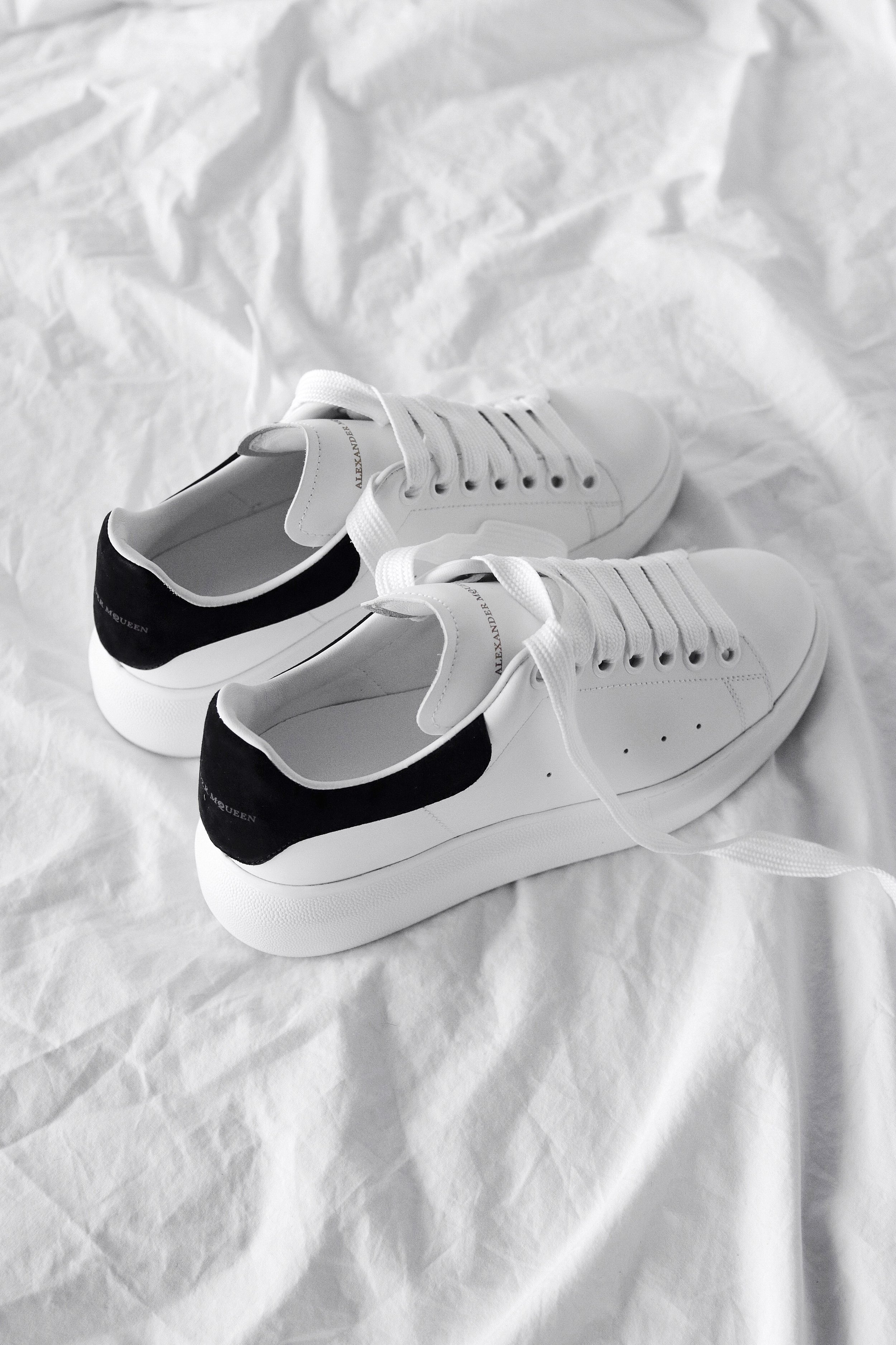 Alexander McQueen Oversized Black And White Sneakers New | eBay