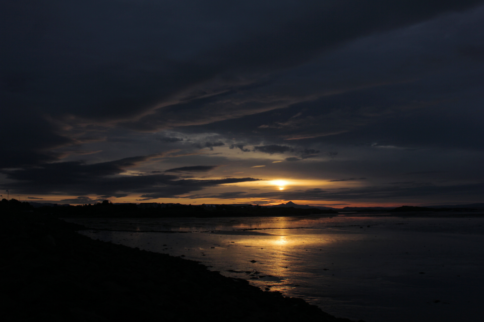 A timelapse frame, near Borgarnes, in Western Iceland. 
