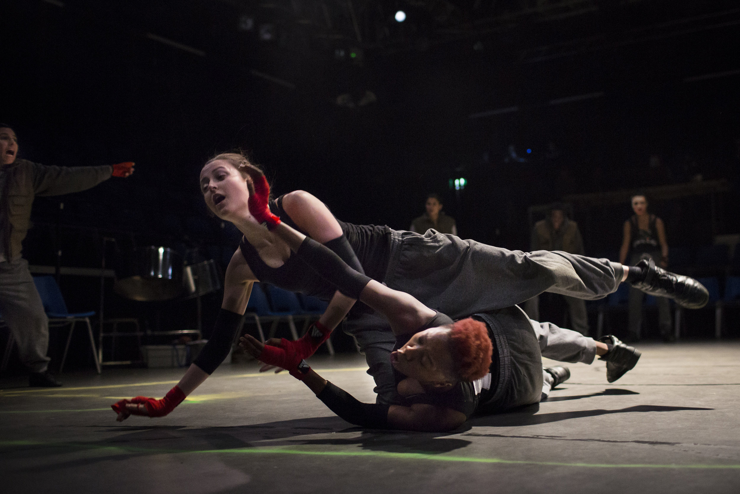 Clare Dunne (Prince Hal) and Jade Anouka (Hotspur) in Henry IV - Photo by Helen Maybanks copy.jpg