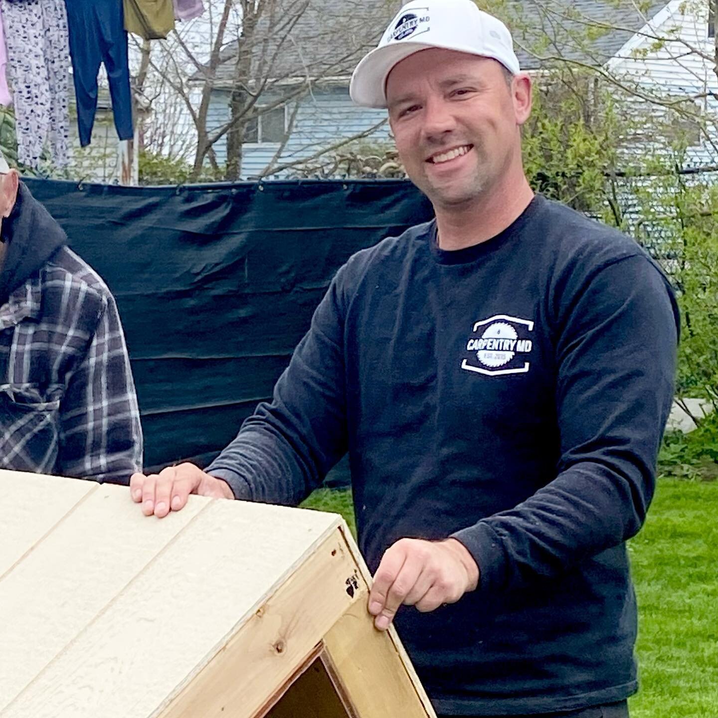 This handsome carpenter hero is building me an herb 🌿 planter 🖤 @carpentry_md xx