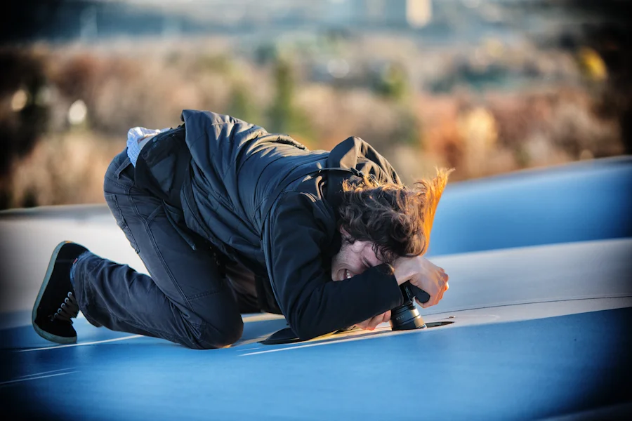 On the roof of the Carrier Dome in Syracuse, NY.