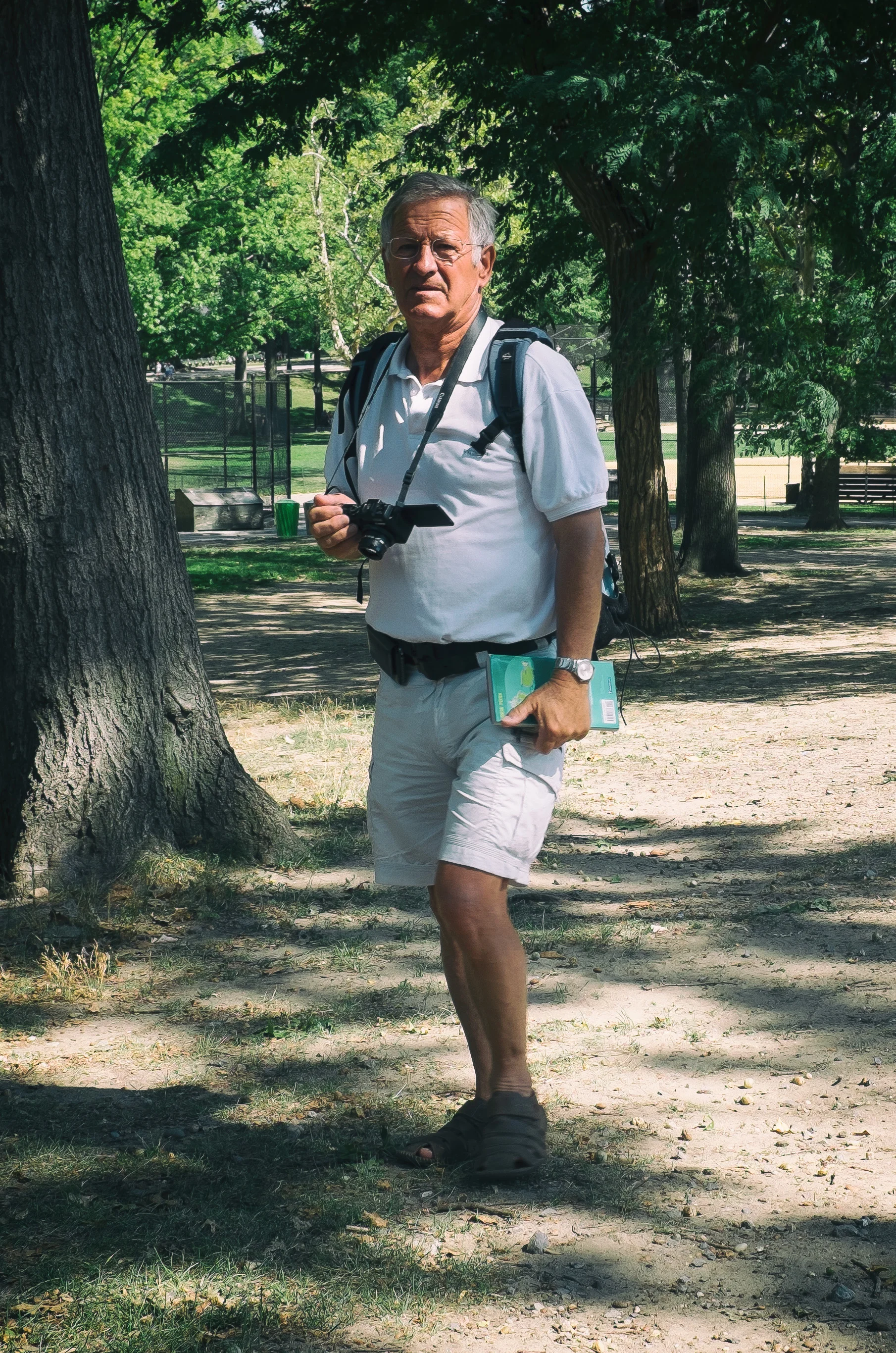 Tourist in the Wild Seen in his preferred habitat, the tour looks on as the city moves thru his camera's flip screen.