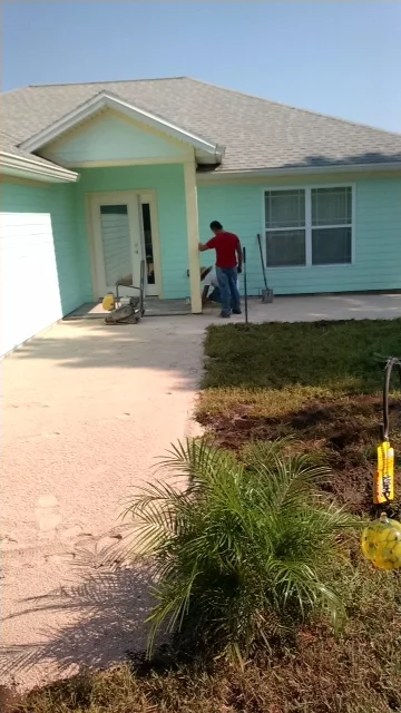 Outdoor paver project -  before 