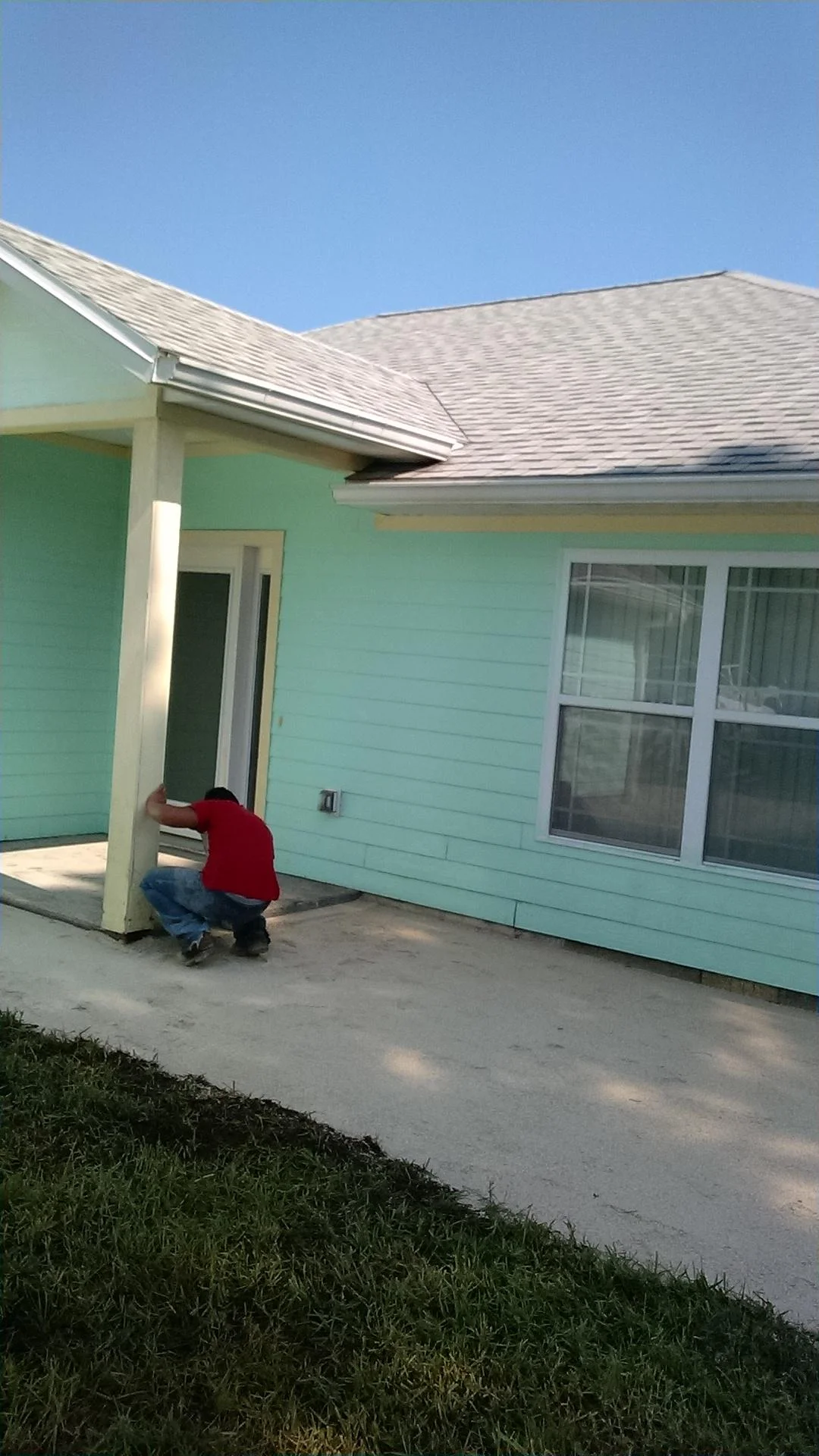 Outdoor paver project - before 