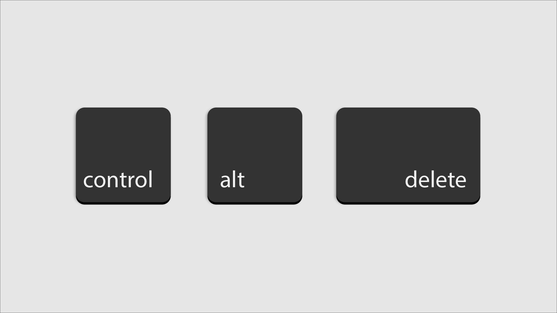 Ctrl + Alt + Delete