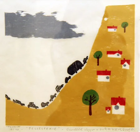 Gunnhild Vegge og Lasse Kolsrud, Fellesferie, 18/30 Tresnitt Innkjøpt: 2008 42x38 cm