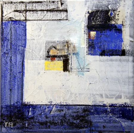 Yngve Henriksen, Vinterdagbok I, 2004 Akryl på lerrett Innkjøpt: 2004 50x50 cm