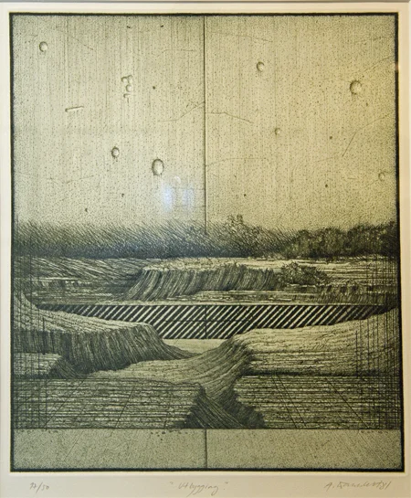 Arnold Dahlslett, Utbygging, 4/75, 1981 Grafikk Innkjøpt: 1981
