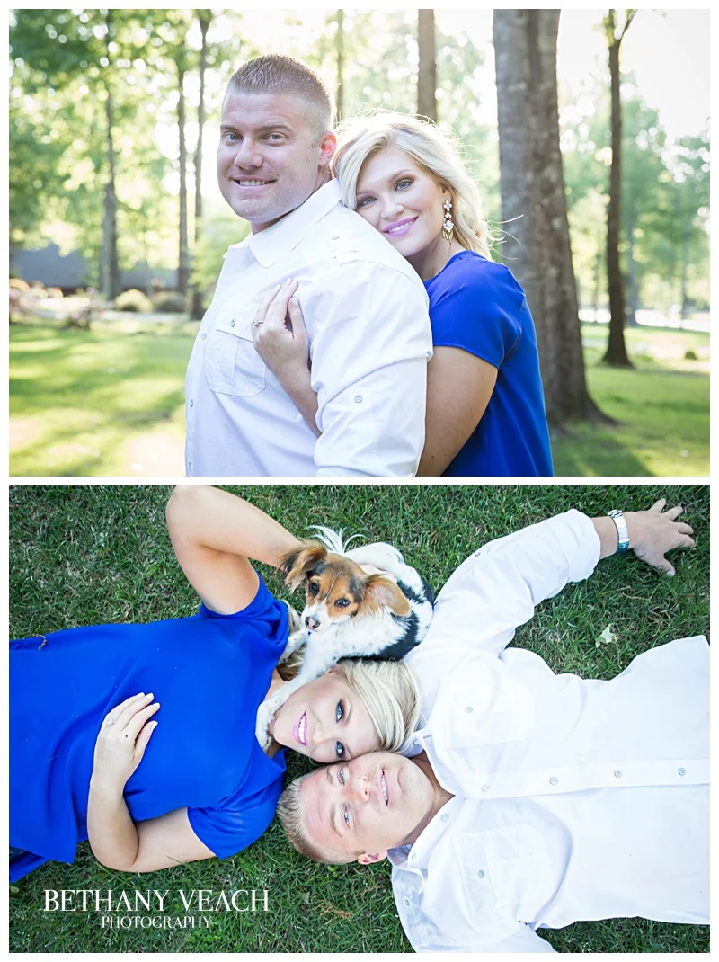 engagement session with dog