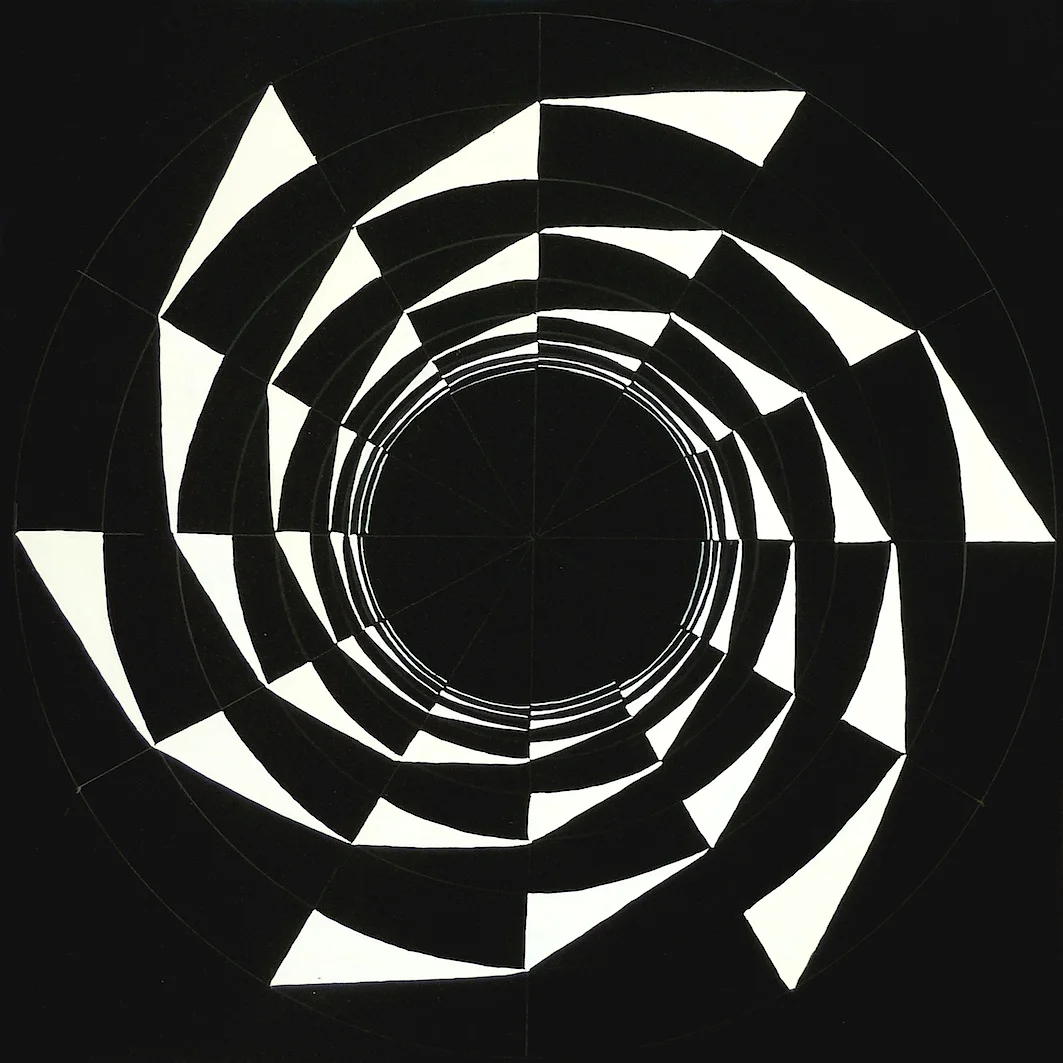 This is an extended series of gouache paintings in which I used a circular grid based on Richard Buckminster Fuller's architectural drawings of geodesic domes, and on the 'combinatorial logic' of the medieval mystic Ramon Llull , who believed that all human knowledge could be derived from circular diagrams known as Llullian Circles