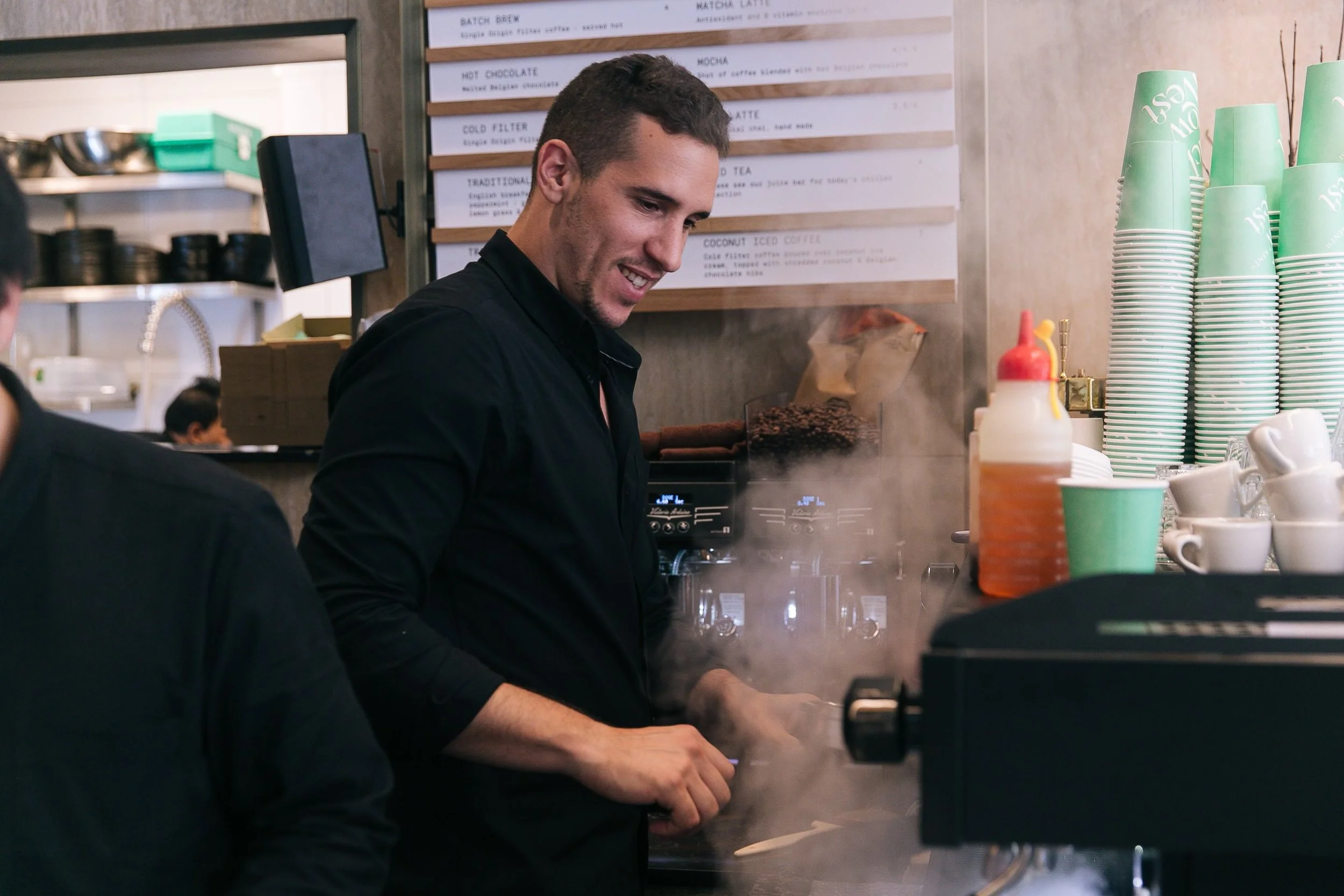 Our barista in action