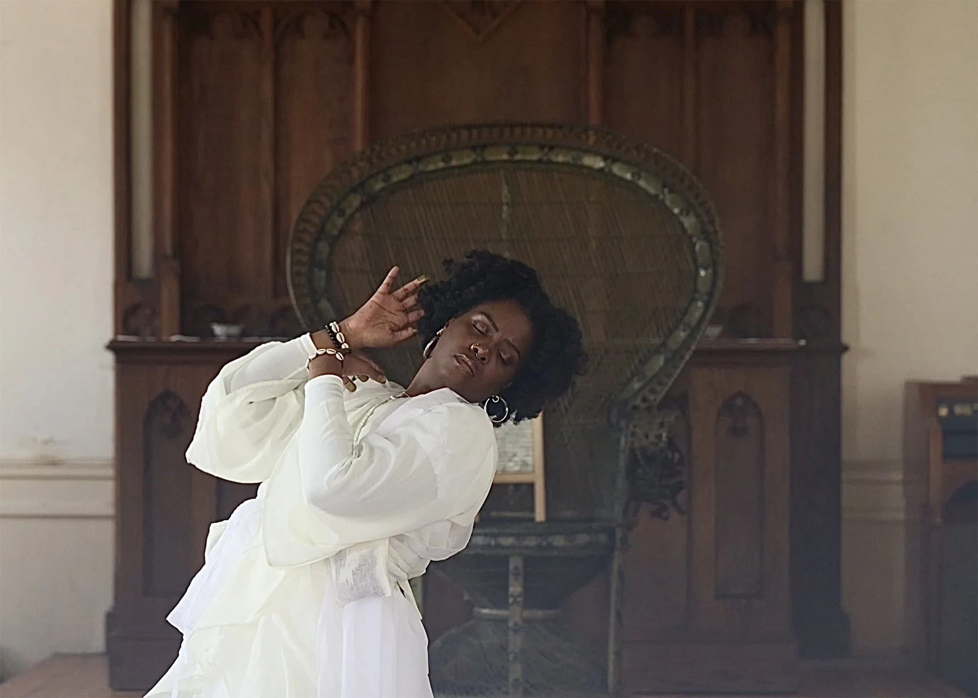 of blood and water, make me new to be old again, 2023; 12 min; Video performance and sound; Director of Photography, Azikiwe Aboagye