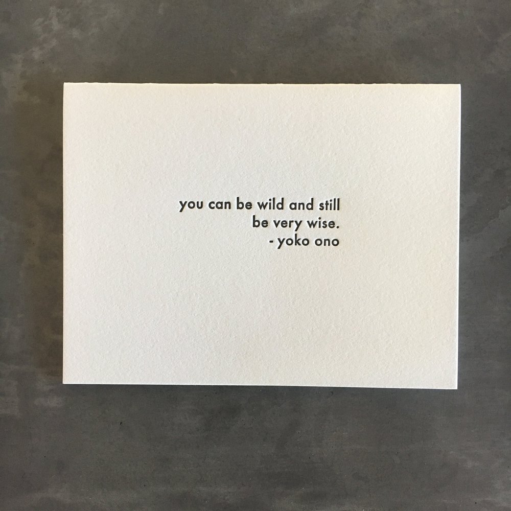 yoko card sleeves Ryker |Nokosu Dice Sleeve Kit  Ryker Games Sleeve up for 2016 with the new Yu Yoko Ono quote Letterpress Card