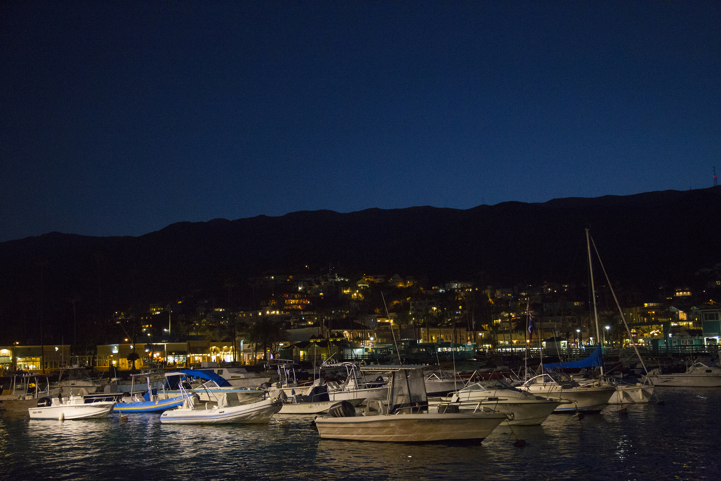 Avalon at night, Catalina Island. California 