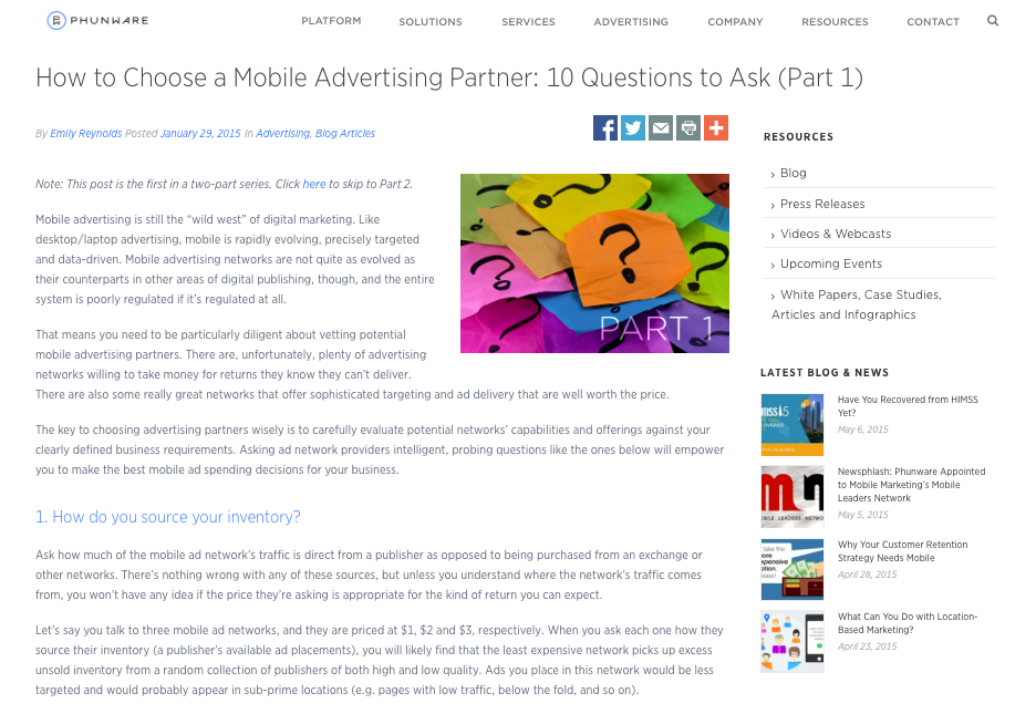 B2B Blog - Mobile Advertising