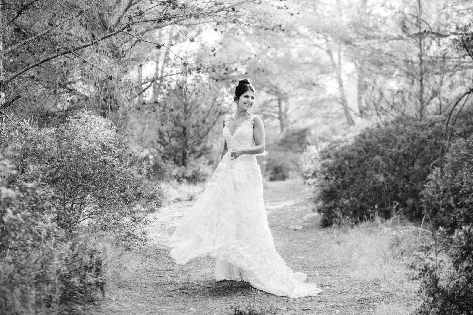 bride portrait forest ibiza