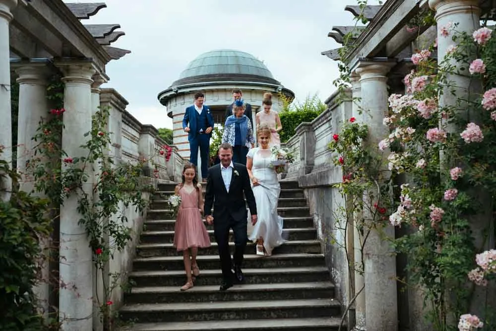 pergola hill and garden wedding