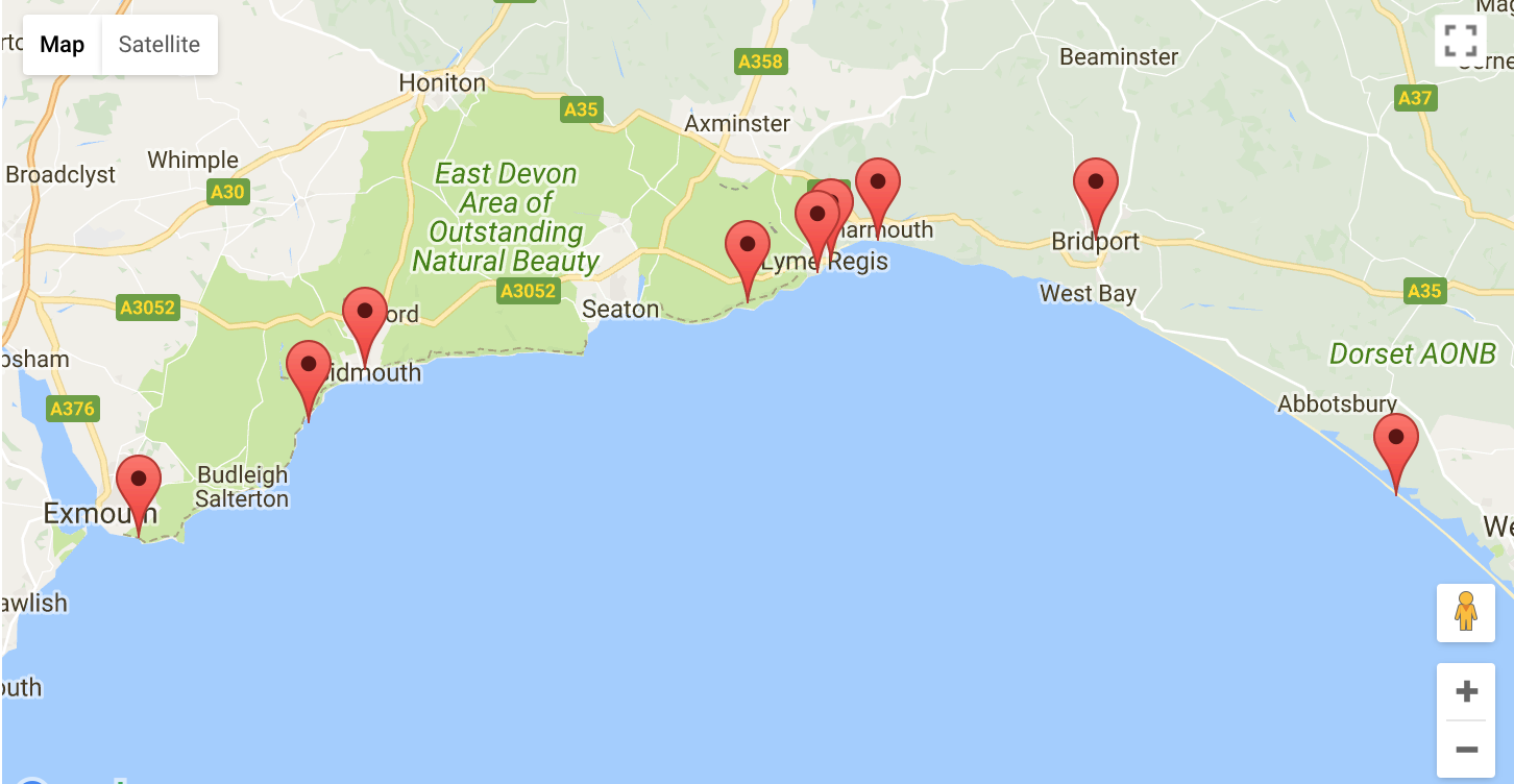 Exmouth to Abbotsbury