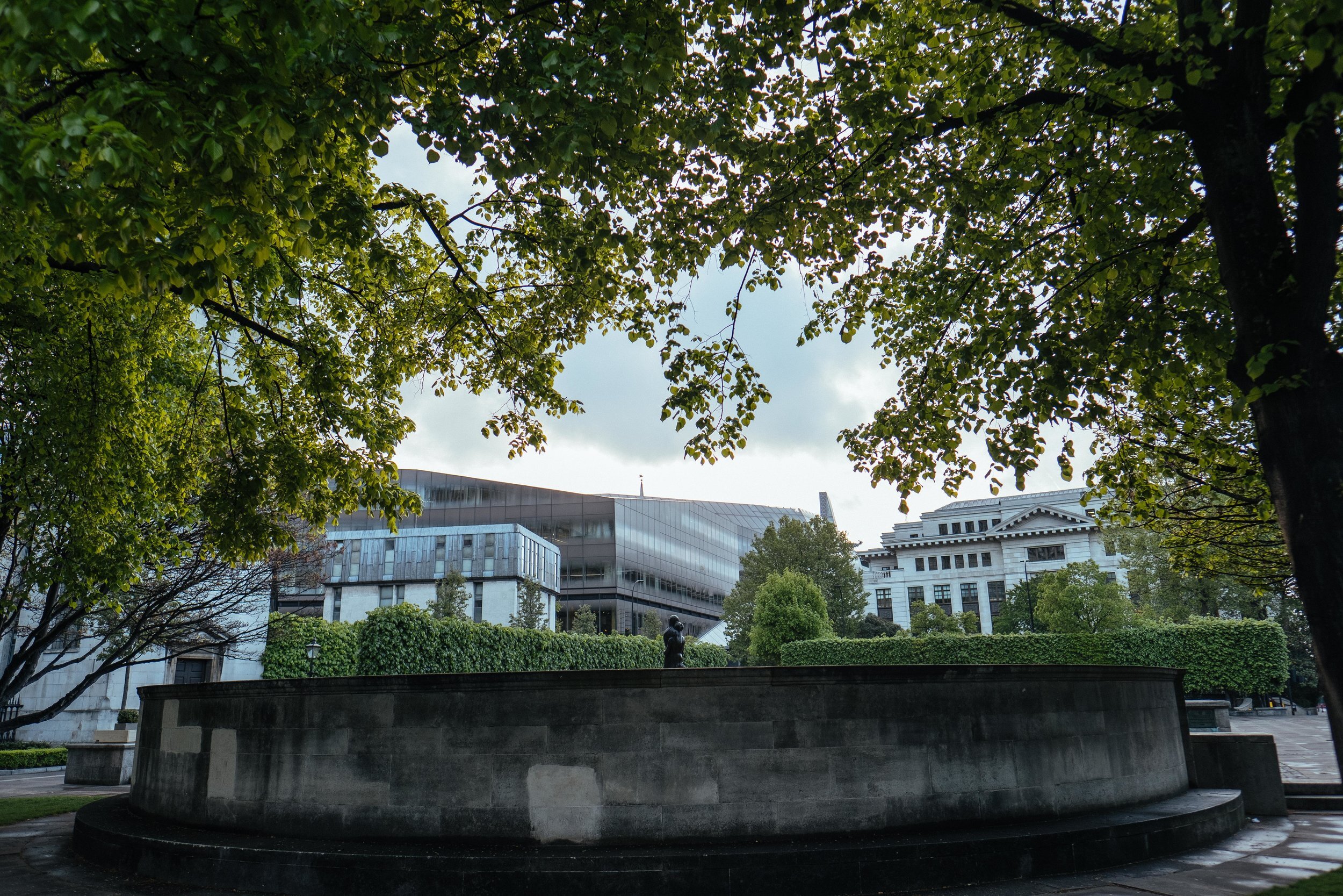 view at St Pauls through trees