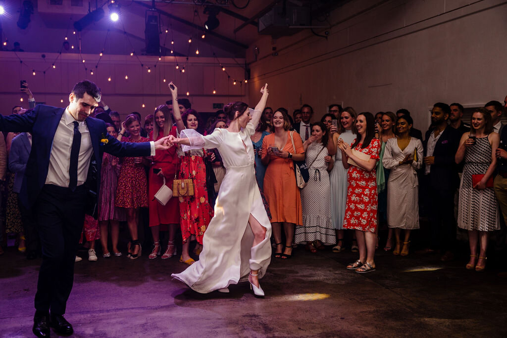 first dance at oval space wedding
