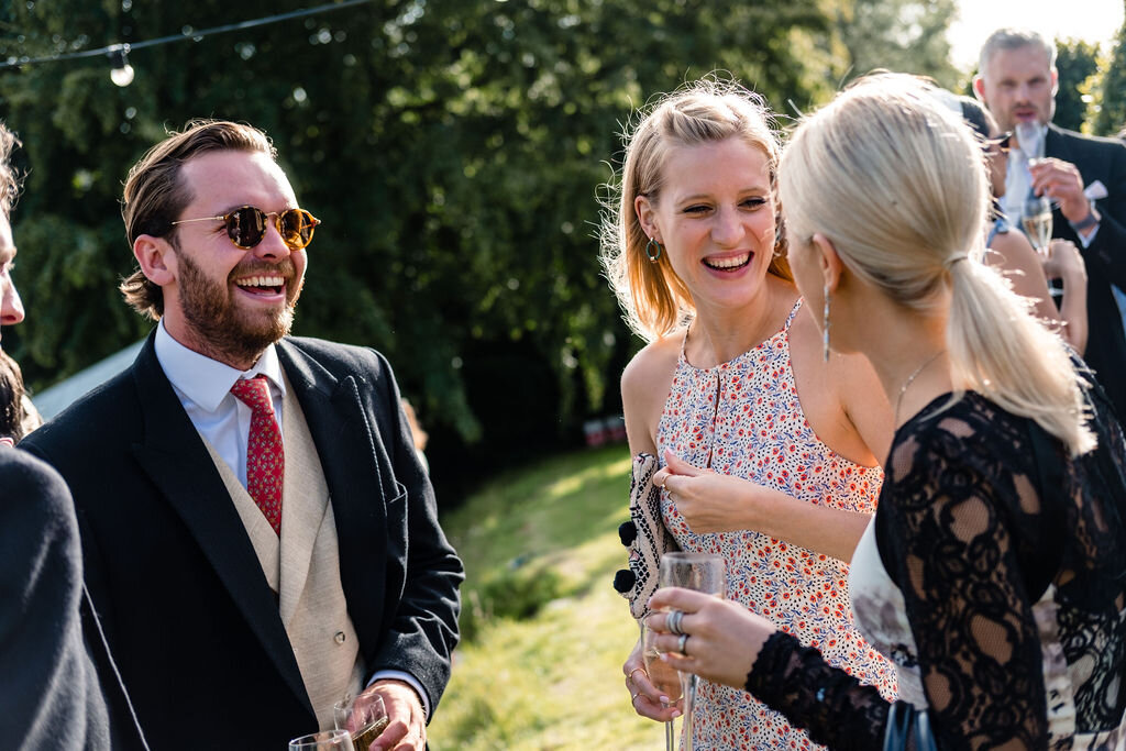 wedding guests in Dorset