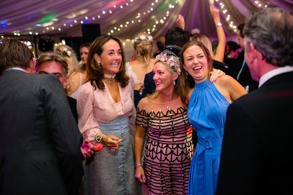 wedding party dance floor in Dorset