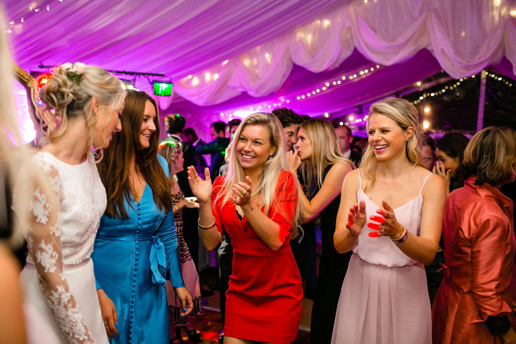 wedding party dance floor in Dorset