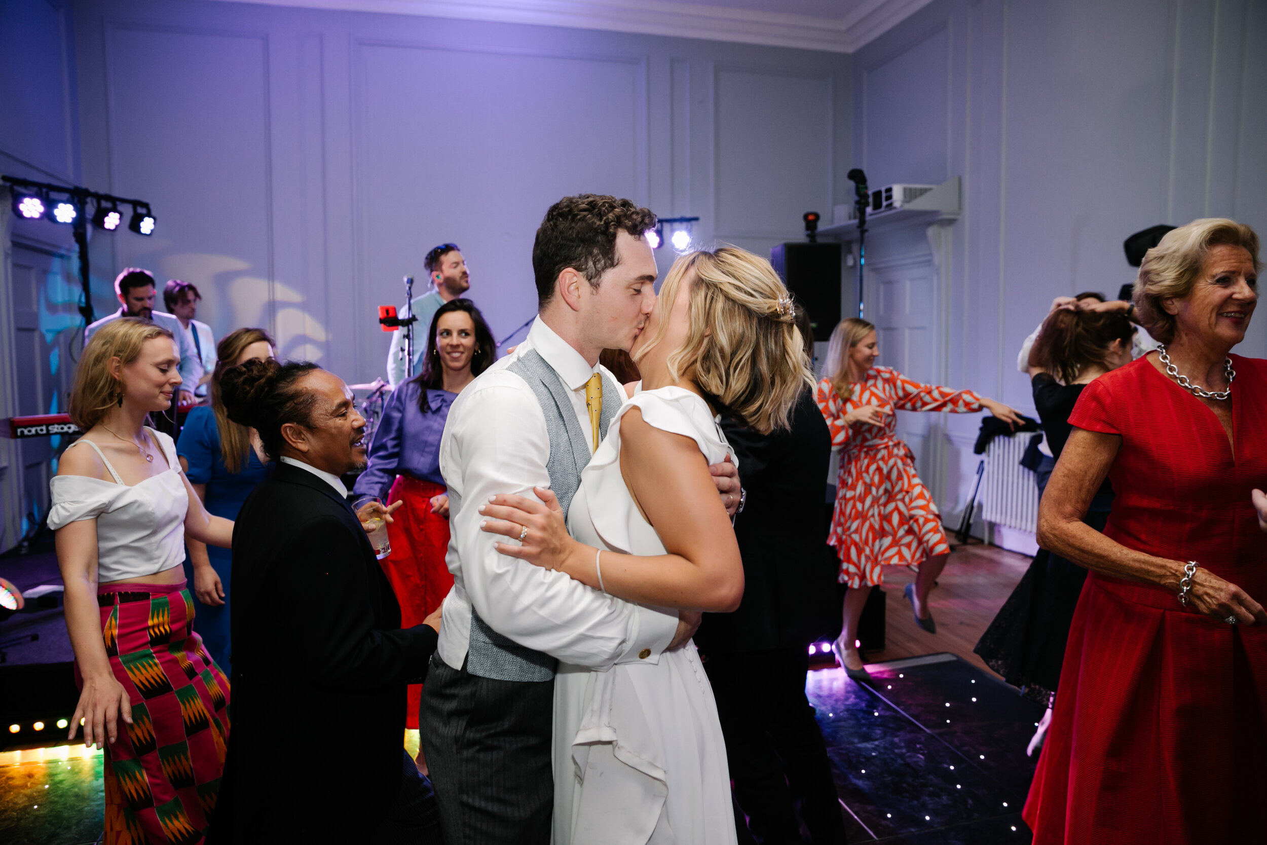 first kiss dance floor at wedding Fulham Palace