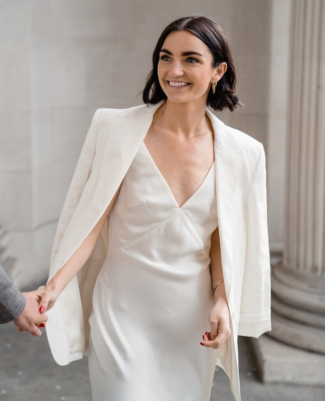 Rita looking super cute in her wedding tux at Marylebone Old Town Hall ⁠
.⁠
.⁠
.⁠
⁠
#bride #weddingday #weddinginspiration #weddings #bridal #weddingdress #weddinginspo #weddingstyle #ido #brides⁠
#londonweddingphotographer #londonphotographer #weddi